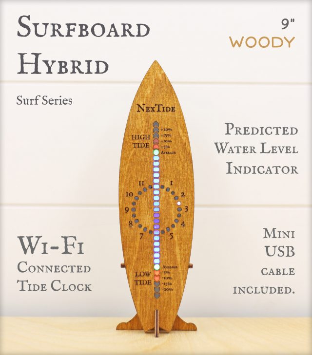 Surfboard Hybrid 9" Wood