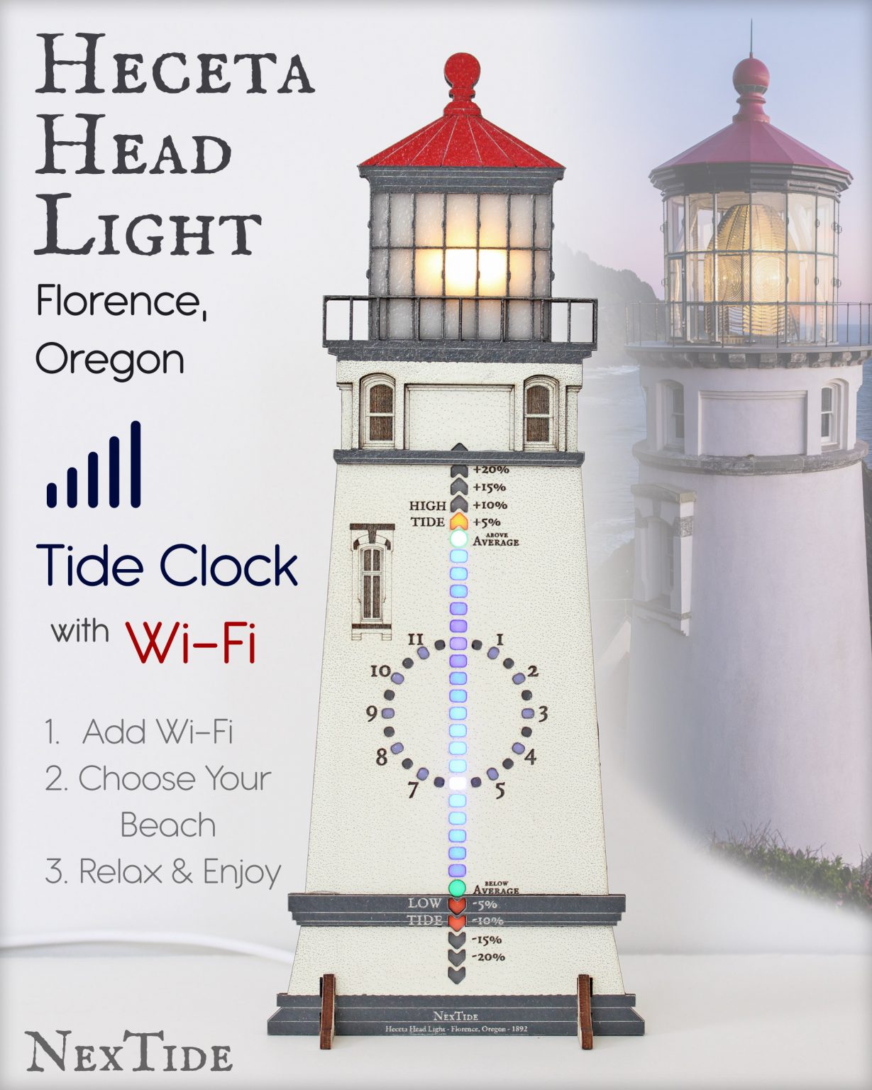 Nextide NexTide – Home of the Lighthouse Wi-Fi Tide Clock