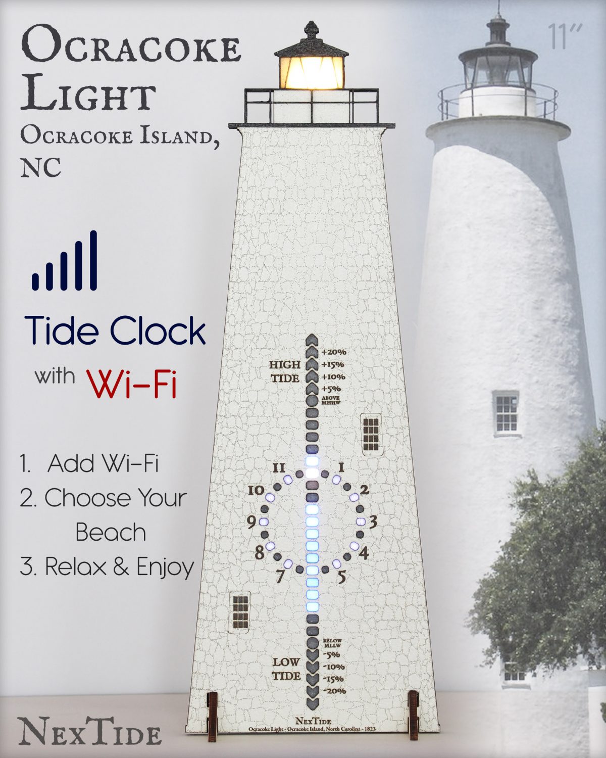 Ocracoke Light 11"