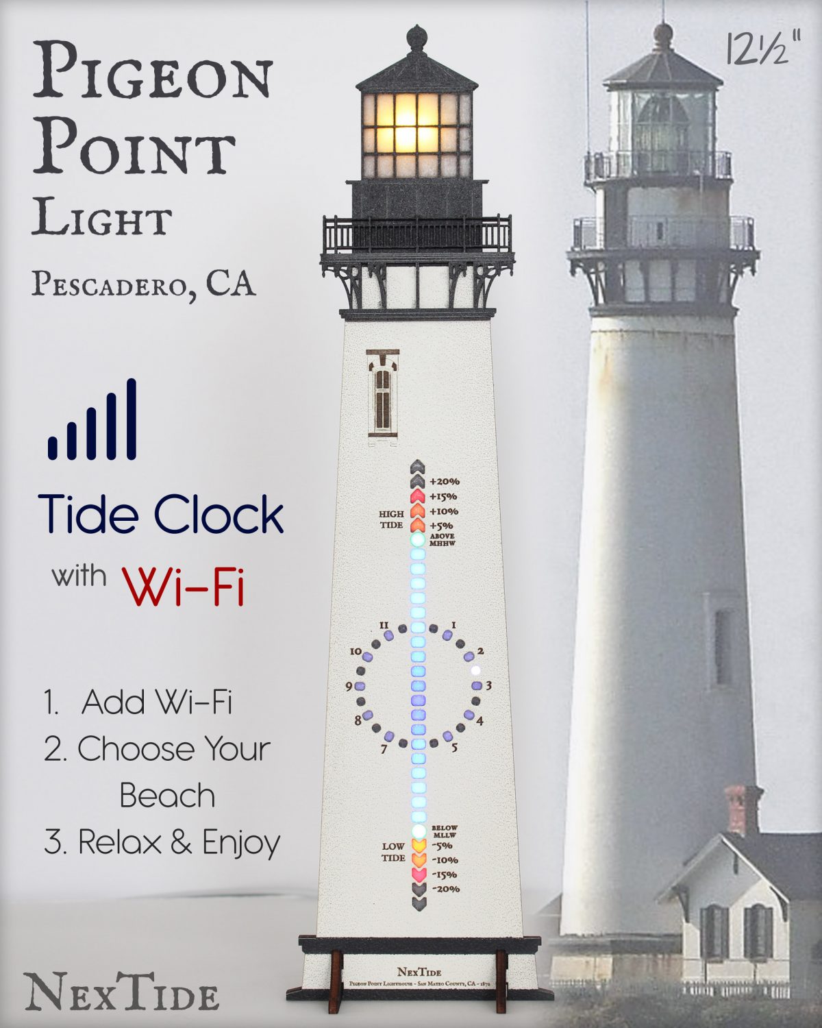 Pigeon Point Lighthouse 12.5"