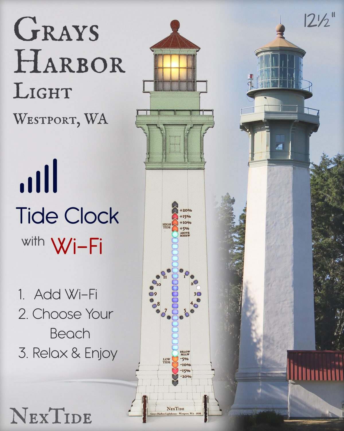 Grays Harbor Lighthouse 12.5"