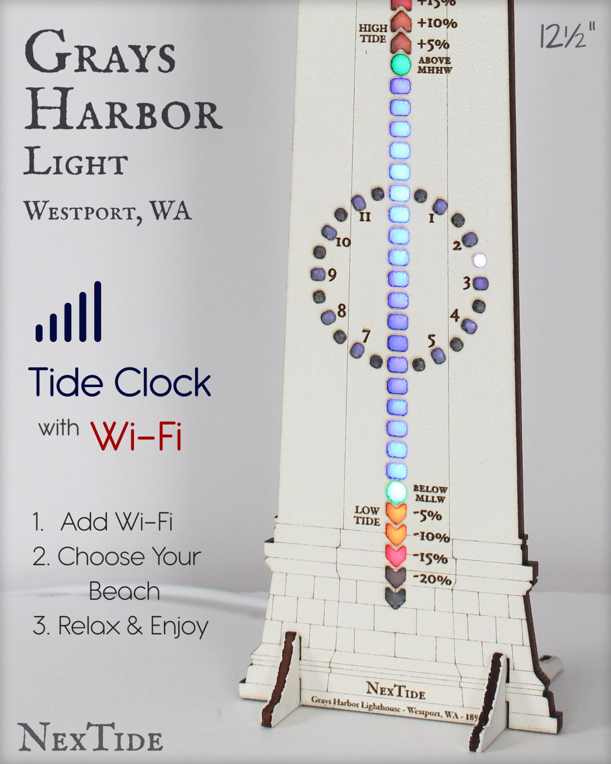 Grays Harbor Lighthouse 12.5" - Image 2