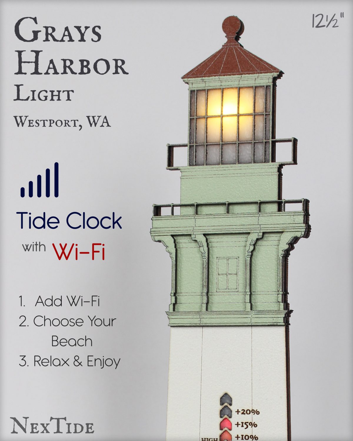Grays Harbor Lighthouse 12.5" - Image 3